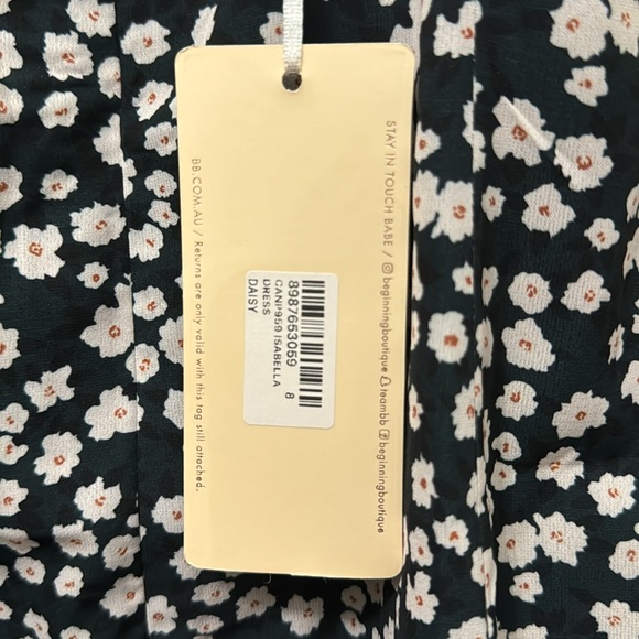 Floral green summer mini dress - Picture 4 of 5